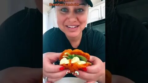 The ULTIMATE Keto Breakfast Sandwich #shorts By Tiktok @janellerohner