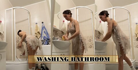 Kira #3: Washing Bathroom (in Lingerie) 