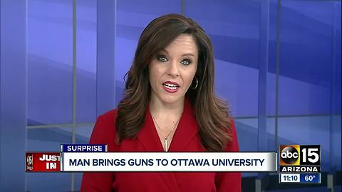 PD: Man detained for trespassing on Ottawa University Campus, 2 guns found in car