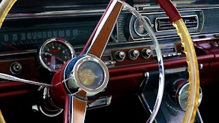 Vintage Pontiac Grand Prix shows off its lines, curves and chrome