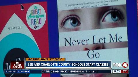 Buses get ready to pick up Lee County students for first day of school