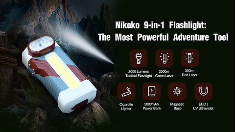 Nikoko 9-in-1 Flashlight: The Most Powerful Adventure Tool