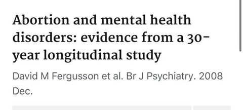 Abortion and Mental Health