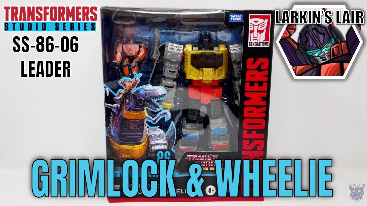 Transformers Studio Series 86-06 Leader Class Grimlock & Autobot Wheelie Review, Larkin's Lair