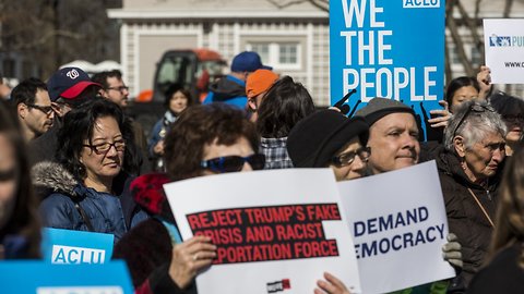 Protesters Want An End To Trump's National Emergency 'Power Grab'