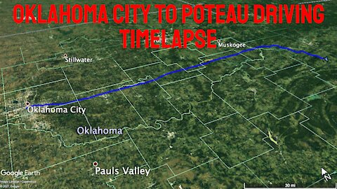 OKLAHOMA CITY TO POTEAU DRIVING TIMELAPSE | Garmin DriveAssist 50 Dashcam Video