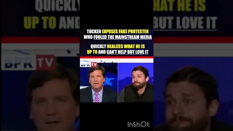 Tucker outs a fake protestor who fooled the mainstream media #shorts #tuckercarlson