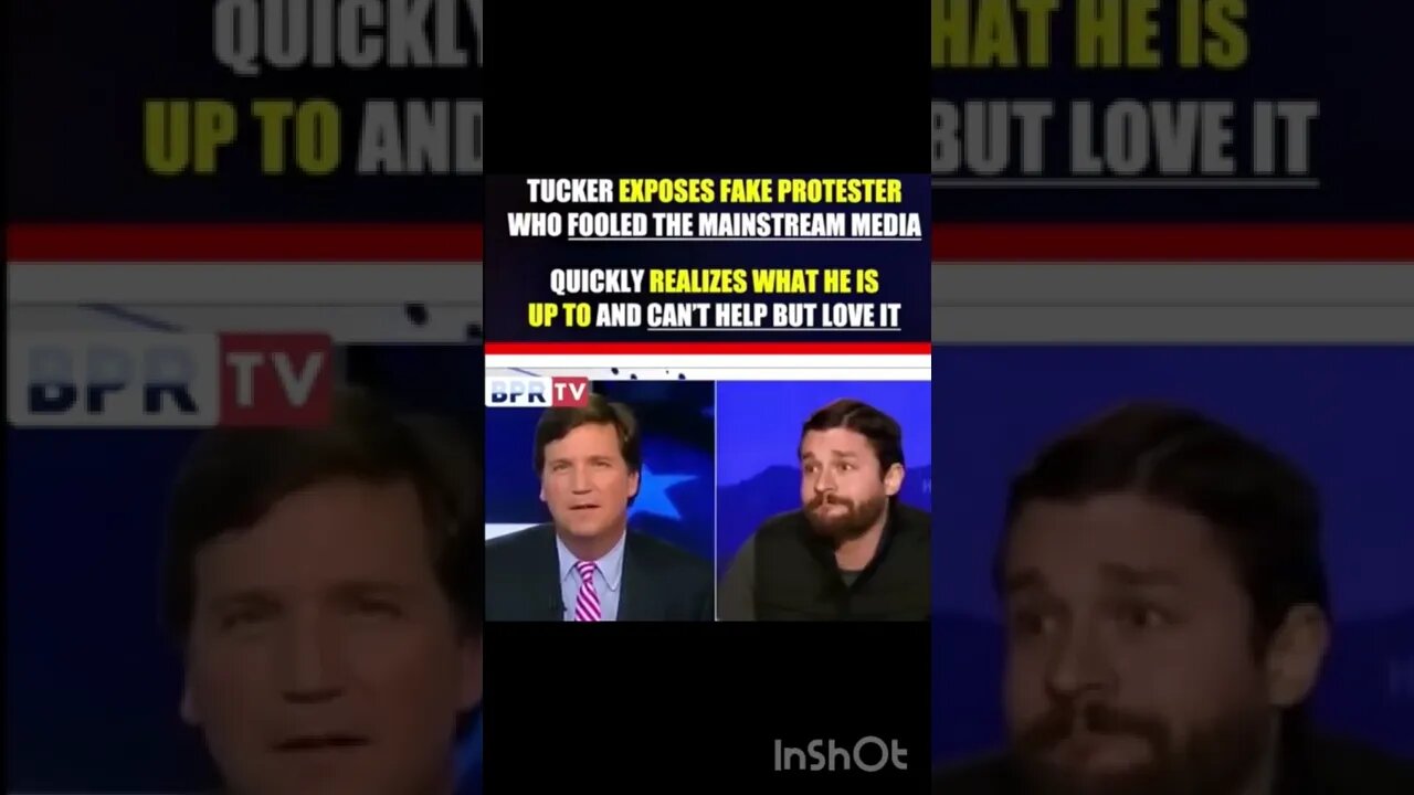 Tucker outs a fake protestor who fooled the mainstream media #shorts #tuckercarlson