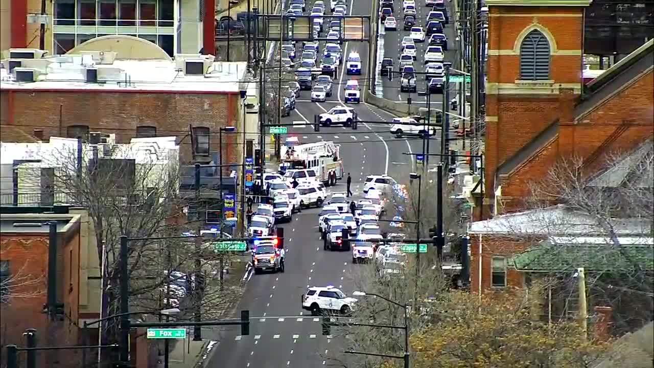 Two Denver Police officers injured after shots fired at 6th Ave. and Inca St.; suspect in custody