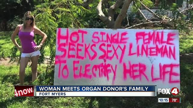 Woman meets organ donor's family