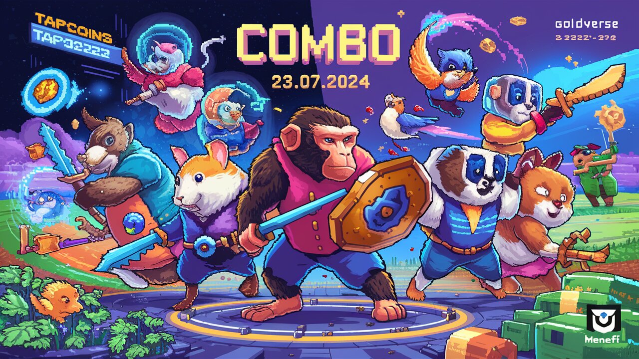 Combo 23.07 PixelTap Gemz TapCoins Baboon Hamster Kombat GoldVerse Bird MemeFI Cat ID Paws TimeFarm