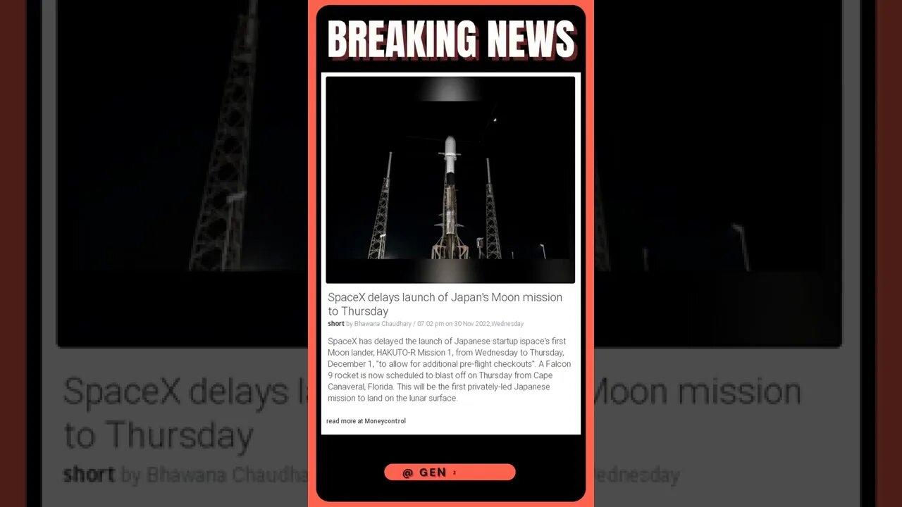 Breaking News | Watch LIVE: SpaceX Launches Japan's First Mission to the Moon! | #shorts #news