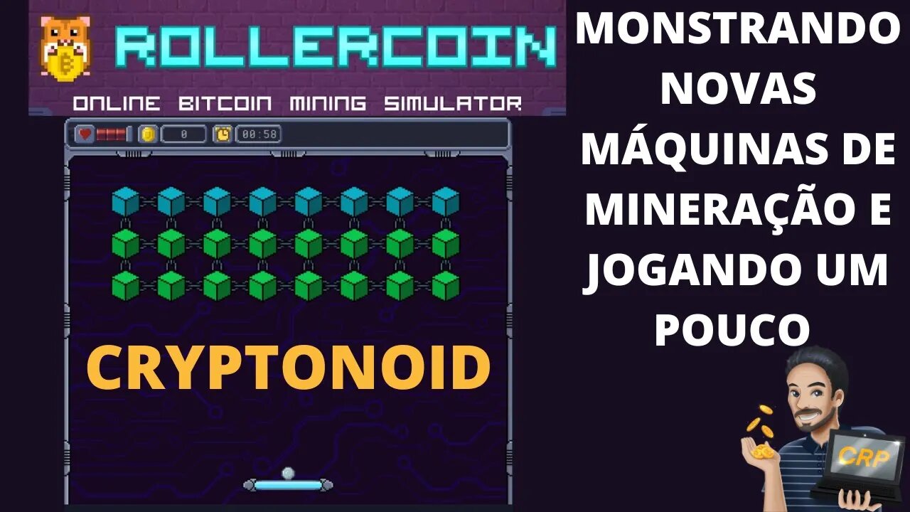 ROLLERCOIN - Jogando um pouco do jogo Cryptonoid + Monstrando novas máquinas de mineração.