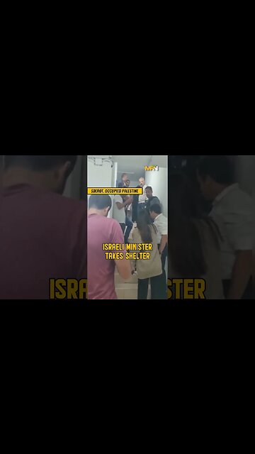 Israeli minister takes shelter