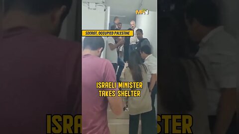 Israeli minister takes shelter