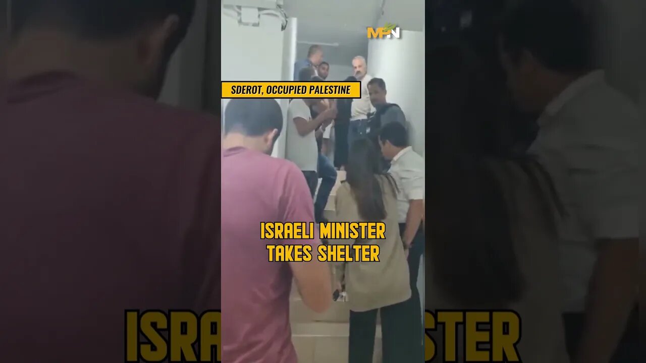Israeli minister takes shelter