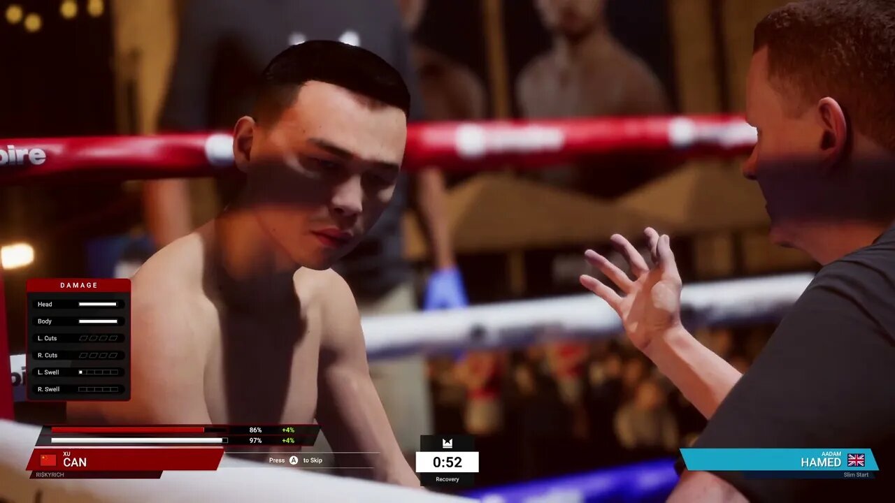 Undisputed Boxing Online Gameplay Xu Can vs Aadam Hamed - Risky Rich vs Slim Start