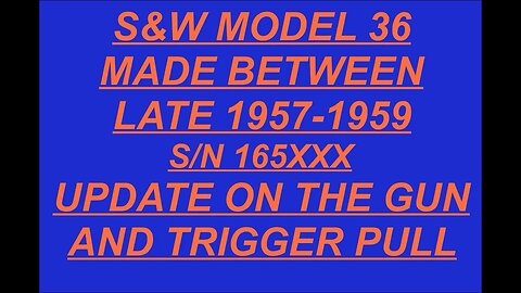 S&W MOD 36 TRIGGER PUL