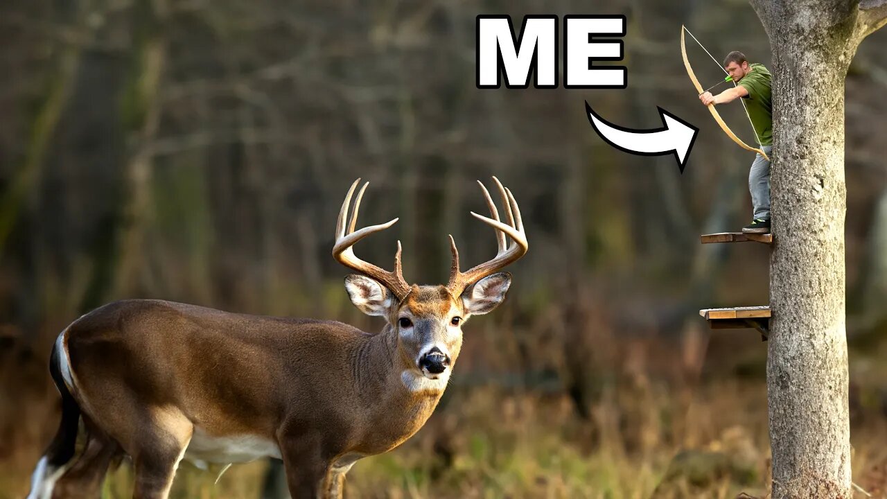 Sorry deer😢🦌 I Hunted Deer with a Homemade Bow!