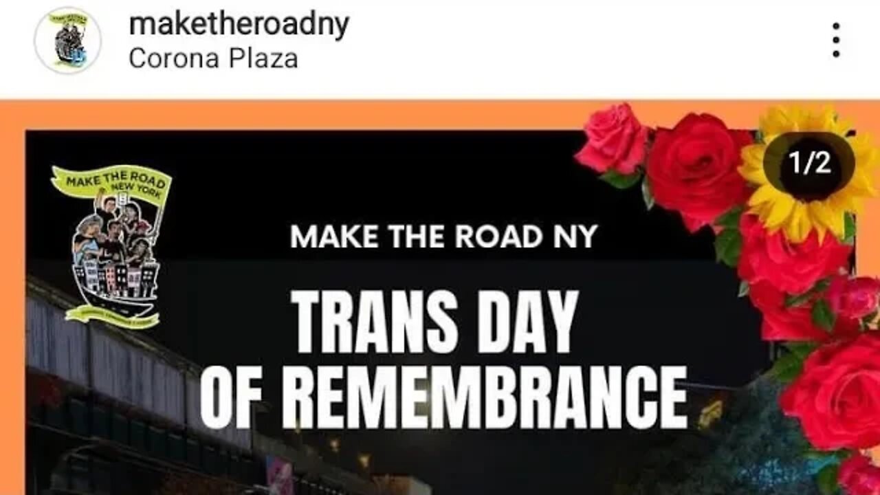 The Trans Day of Remeberance at Corona Plaza Hosted by @MaketheRoadAct @MaketheRoadNY 11/19/22