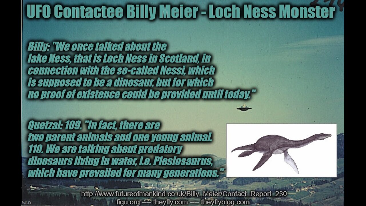 Billy Meier UFO Contact Reports - Loch Ness Monster