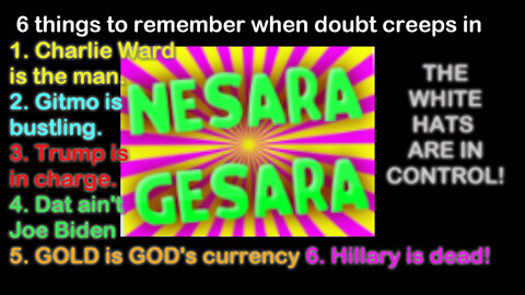 WDR - ABOUT DOUBT! Relax, the White Hats are in control!