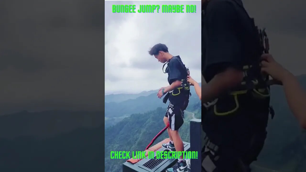 Bungee Jump? Maybe No! Amazing Compilations #Shorts #YoutubeShort #ExtremeSports #Bungee #BungeeJump