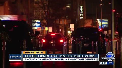 At least a dozen people rescued from elevators after downtown power outage