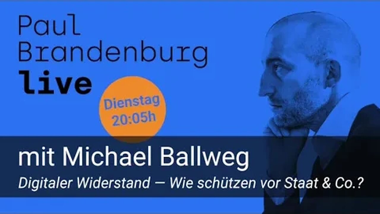 LIVE-Diskussion mit Michael Ballweg: Digitaler Widerstand — Wie schützen vor Staat & Co?