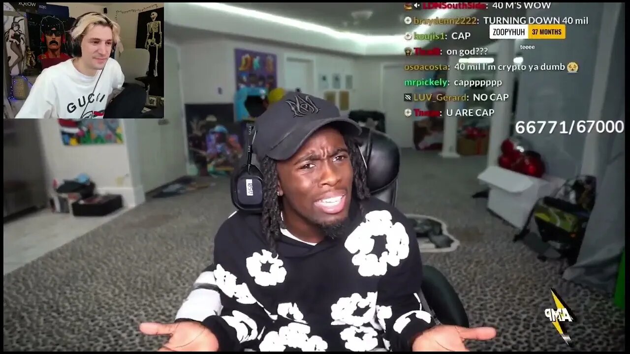 xQc Reacts to Kai Cenat Getting Offered $40Mil Kick Deal
