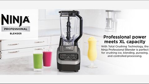 Ninja BL610 Professional 72 Oz Countertop 1000-Watt Base and Total Crushing Technology for-Smoothies