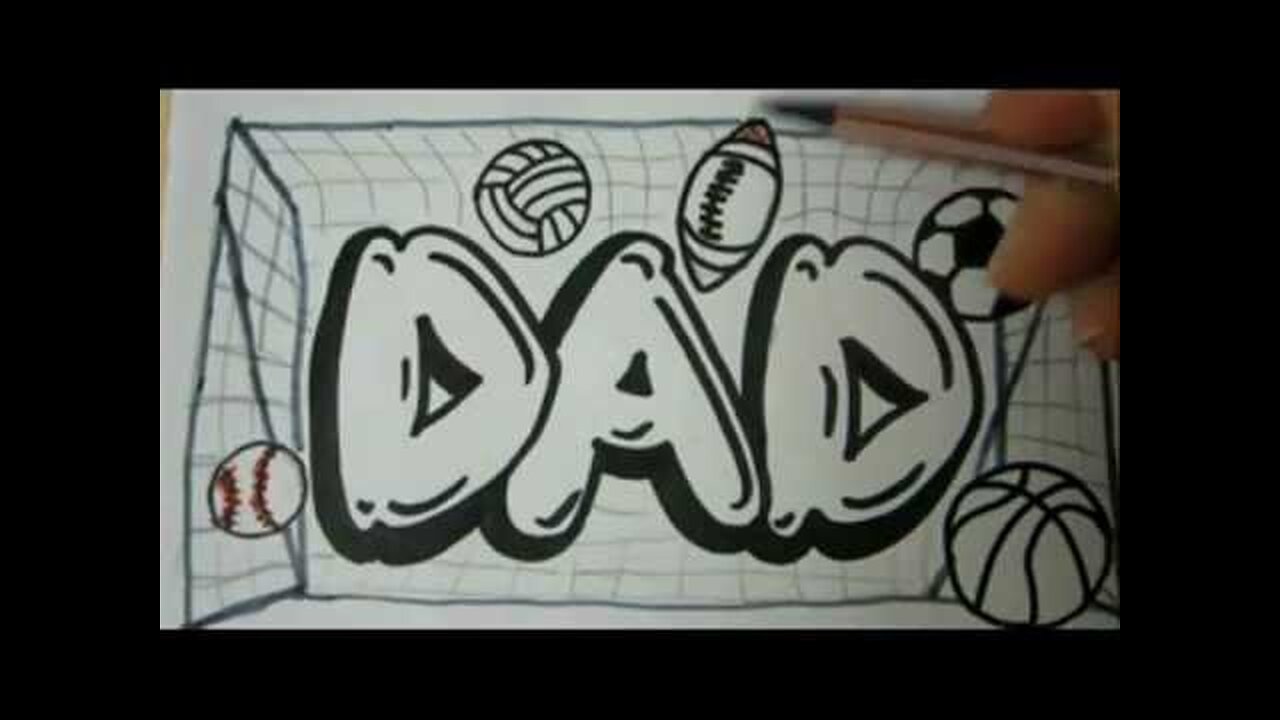 Draw DAD Graffiti Letters How To Draw Graffiti letters