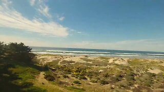 Amtrak Coast Starlight very near the beach