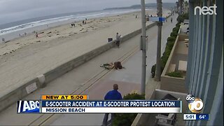 E-Scooter protest at Mission Beach