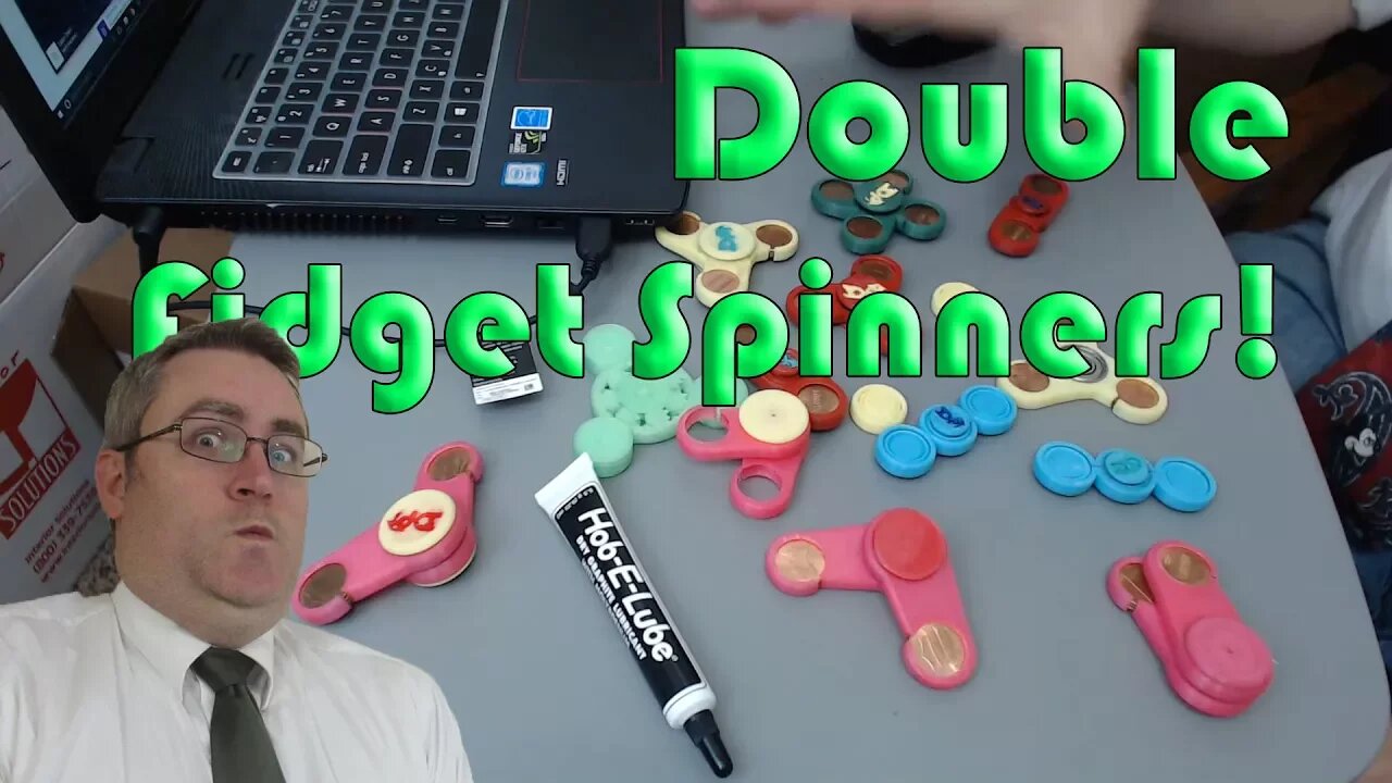 Double Fidget Spinner, 3D Printed