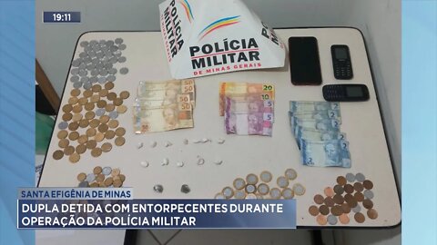 Santa Efigênia de Minas: Dupla detida com Entorpecentes durante Operação da Polícia Militar.