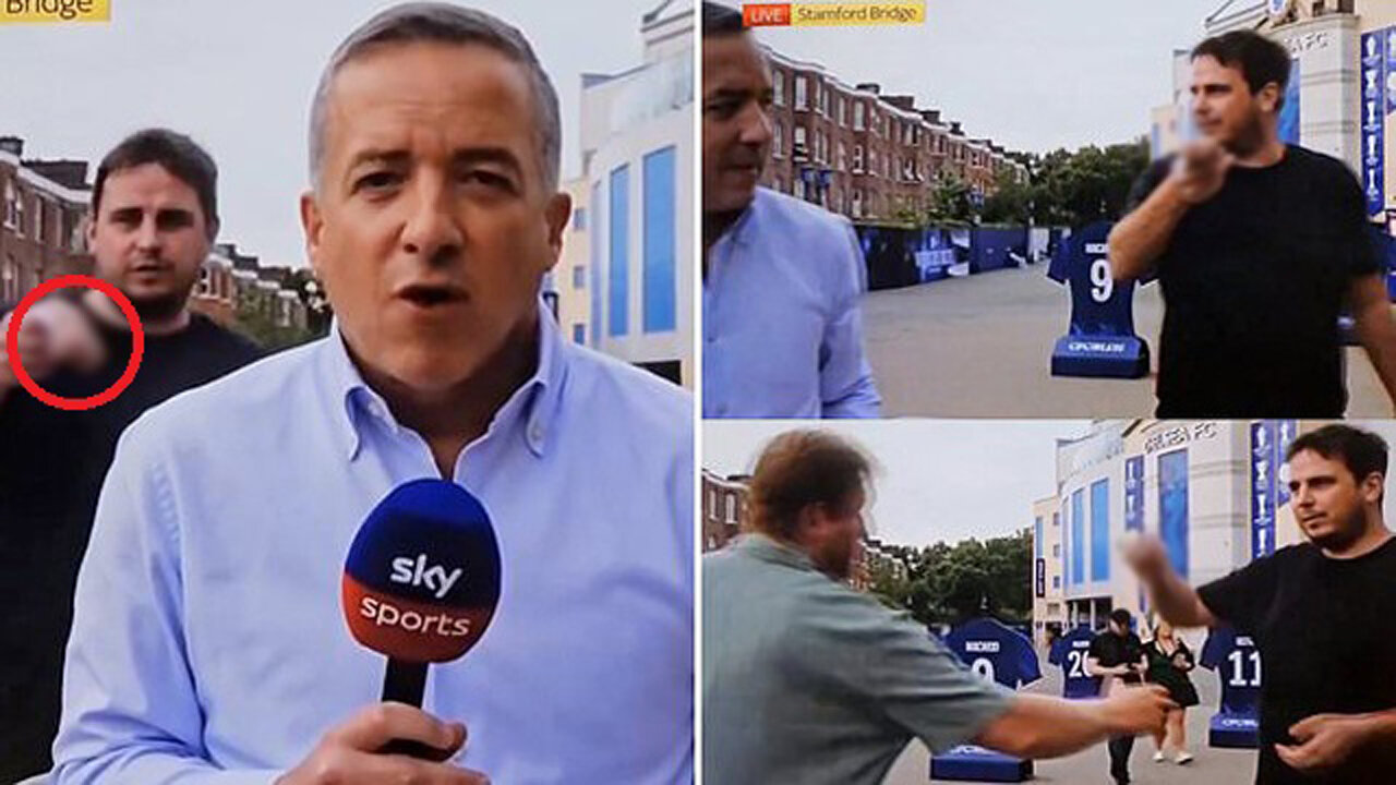 Serial Prankster Jarvo Waves Sex Toy in Face of Sky Sports Reporter on Live Deadline Day Coverage