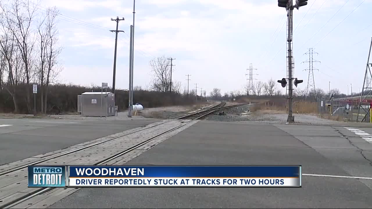 Man says he waited for more than 2 hours at train crossing in Woodhaven