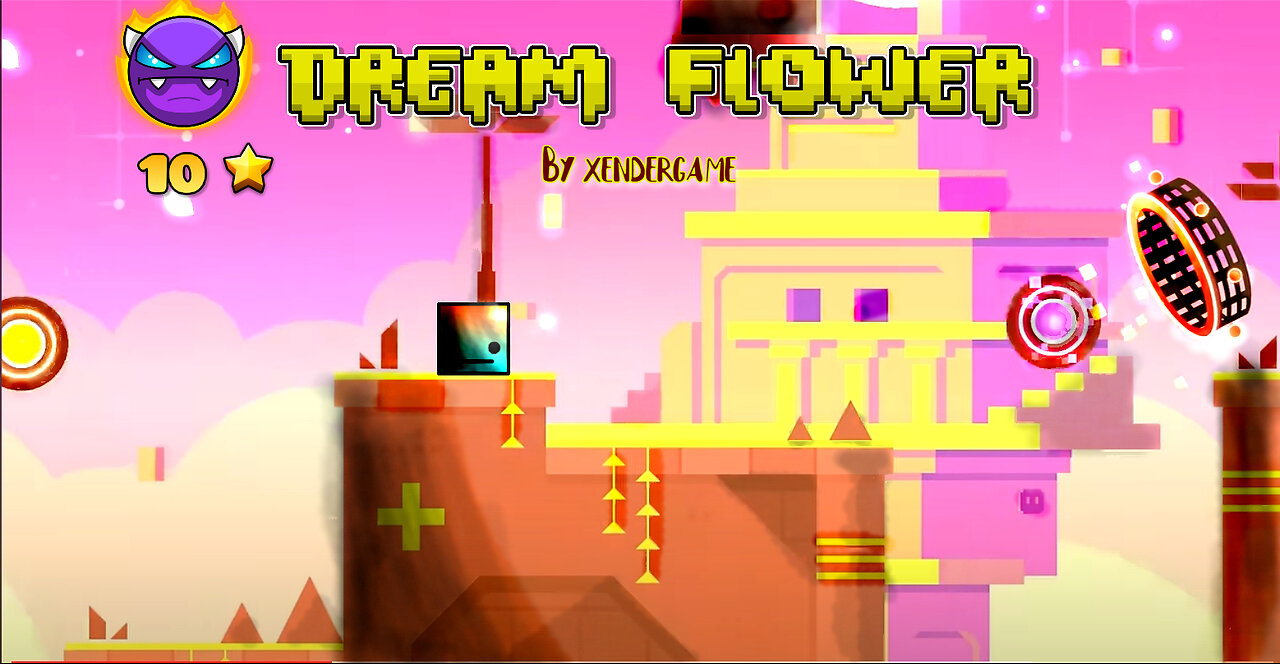 [MOBILE]"Dream flower" by XenderGame & Knots 100% | [ Geometry dash 2.2 ]