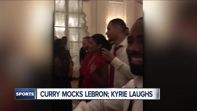 Curry Mocks Lebron, Kyrie Laughs