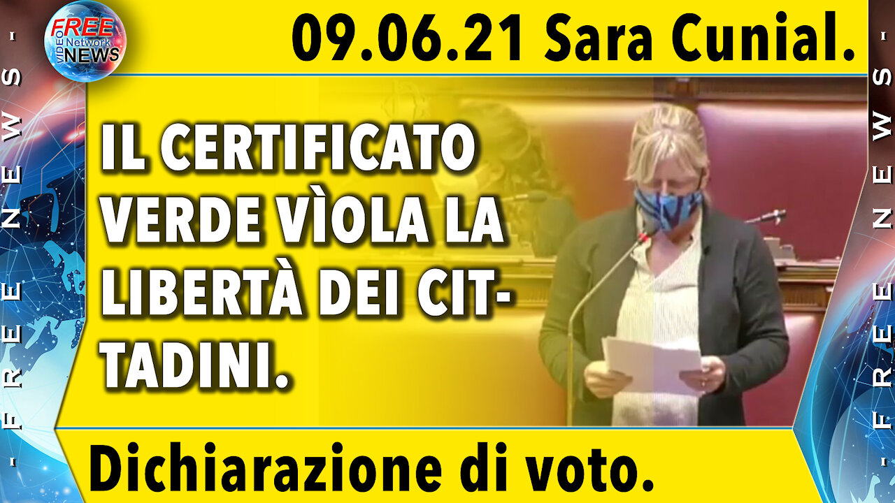 09.06.21 Sara Cunial: dichiarazione di voto sul Decreto "Riaperture".