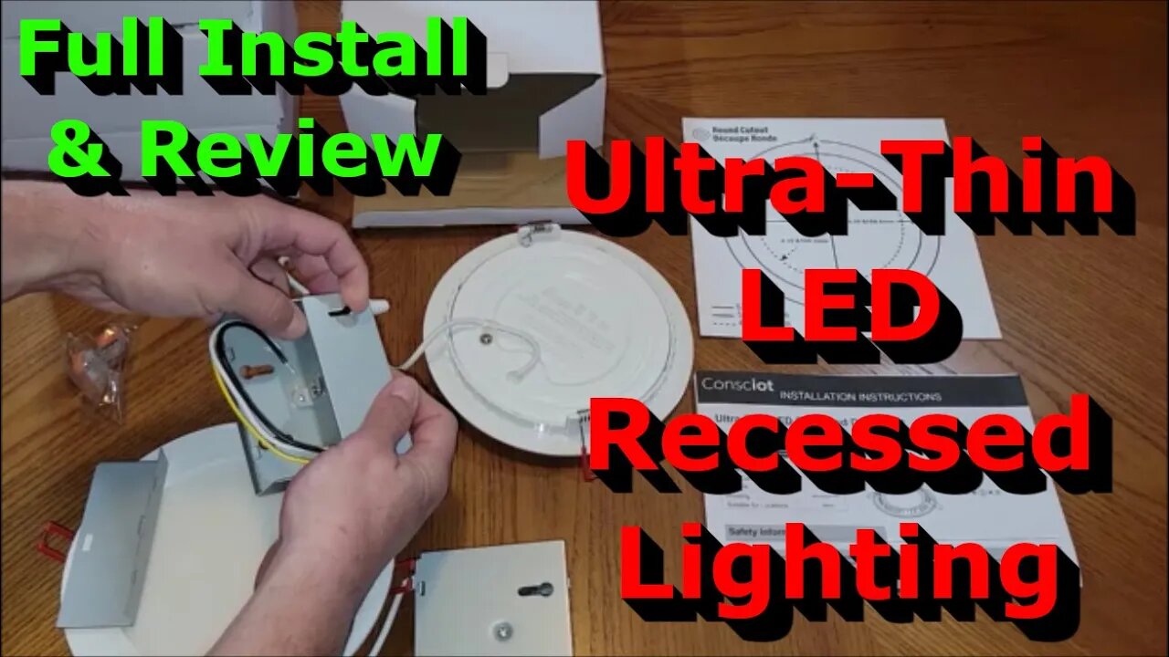 Ultra-Thin LED Recessed Lighting - Full Install & Review