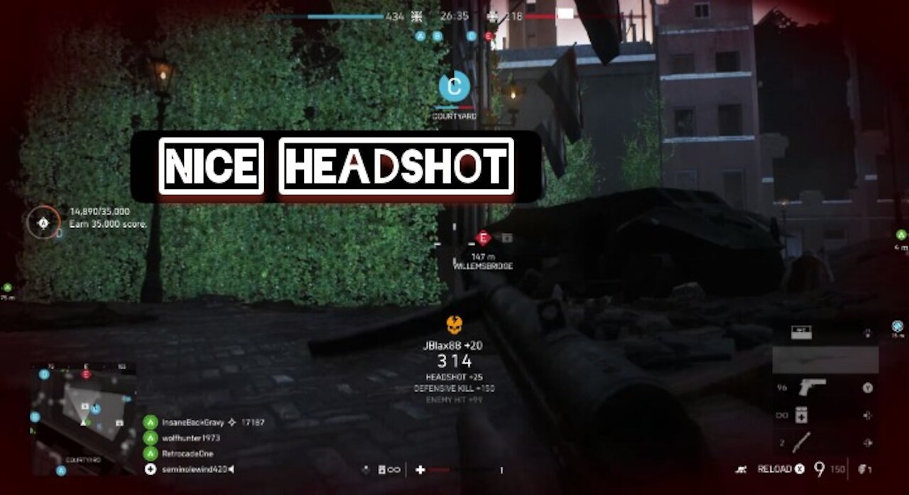 Nice headshot — Battlefield 5