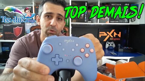 PXN-9607x Controle Para Usar No PC, Notebook Nintendo Switch Excelente P/ Jogar Função Turbo, 6-Axis