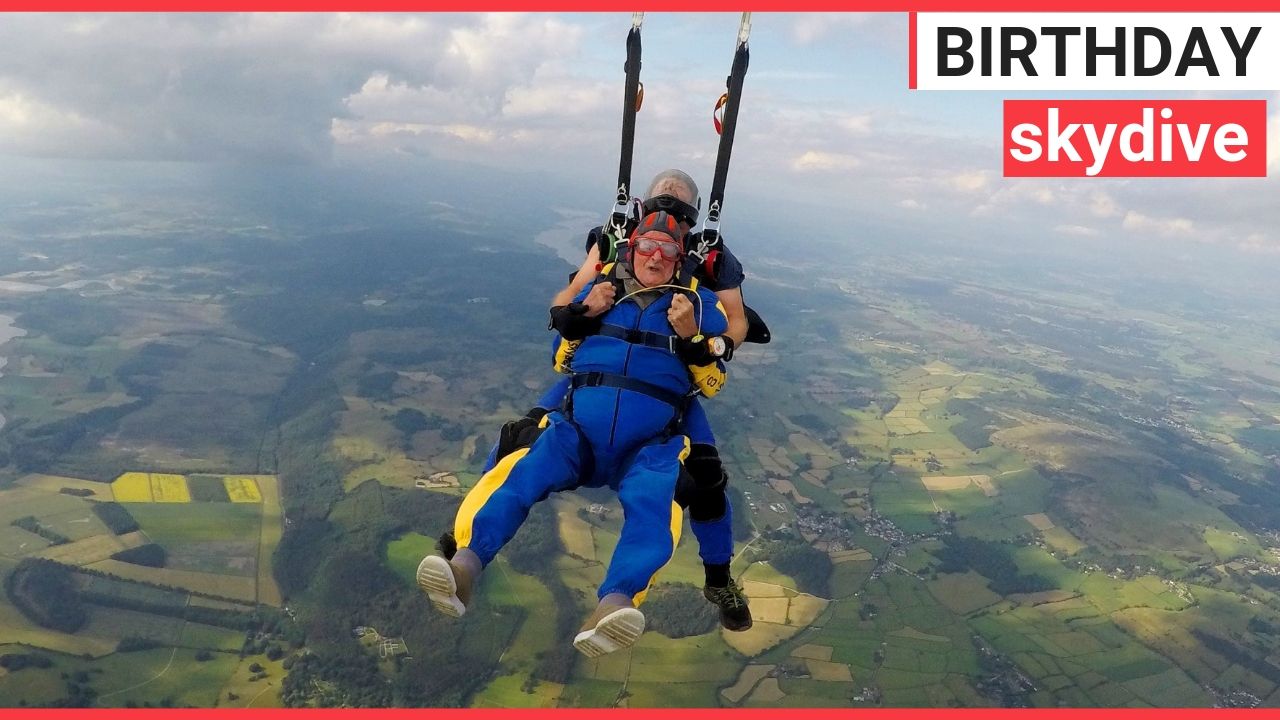 100-year old celebrates birthday by skydiving