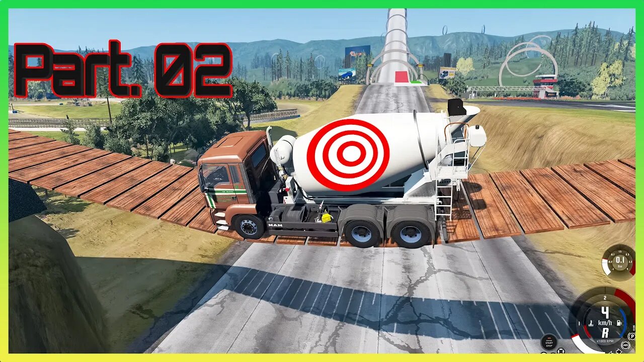 TruckFails | Truck vs Trucks vs Bridge Part02 #170 | BeamNG.Drive |TrucksFails