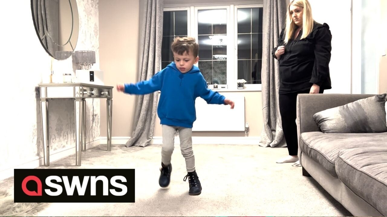 Adorable moment 5-year-old boy with cerebral palsy walks for the FIRST TIME