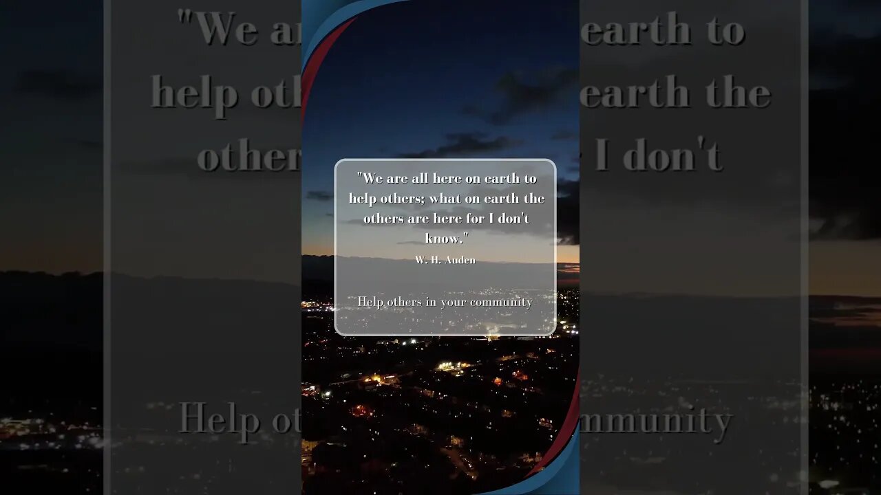 Quote Of The Day Help Others In Your Community #Shorts