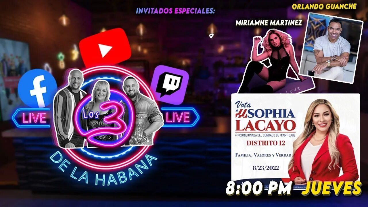 🔴🔥LIVE Los 3 de La Habana 🔥 Sofia Lacayo & 🔥🎤 Miriamne y Guache 🎹 🔥🔥🔥