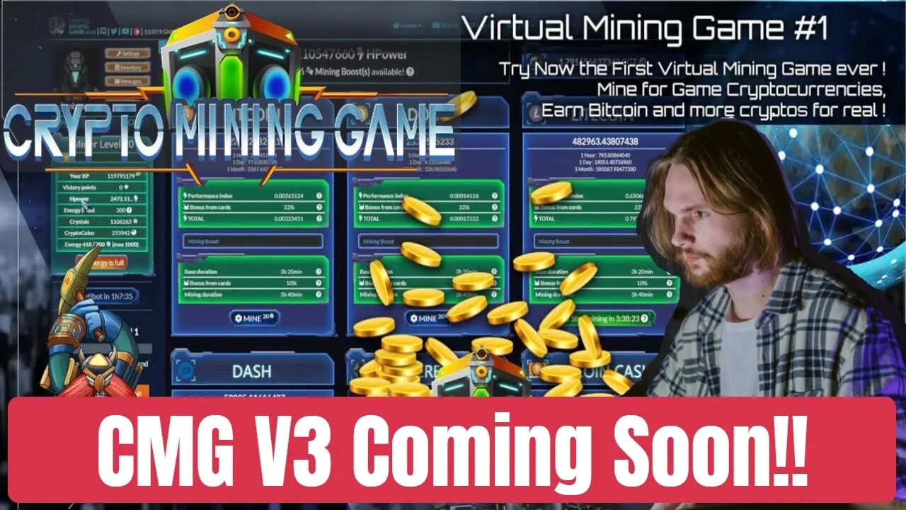 CryptoMiningGame V3 Update , What To Expect , Earn Free Crypto.